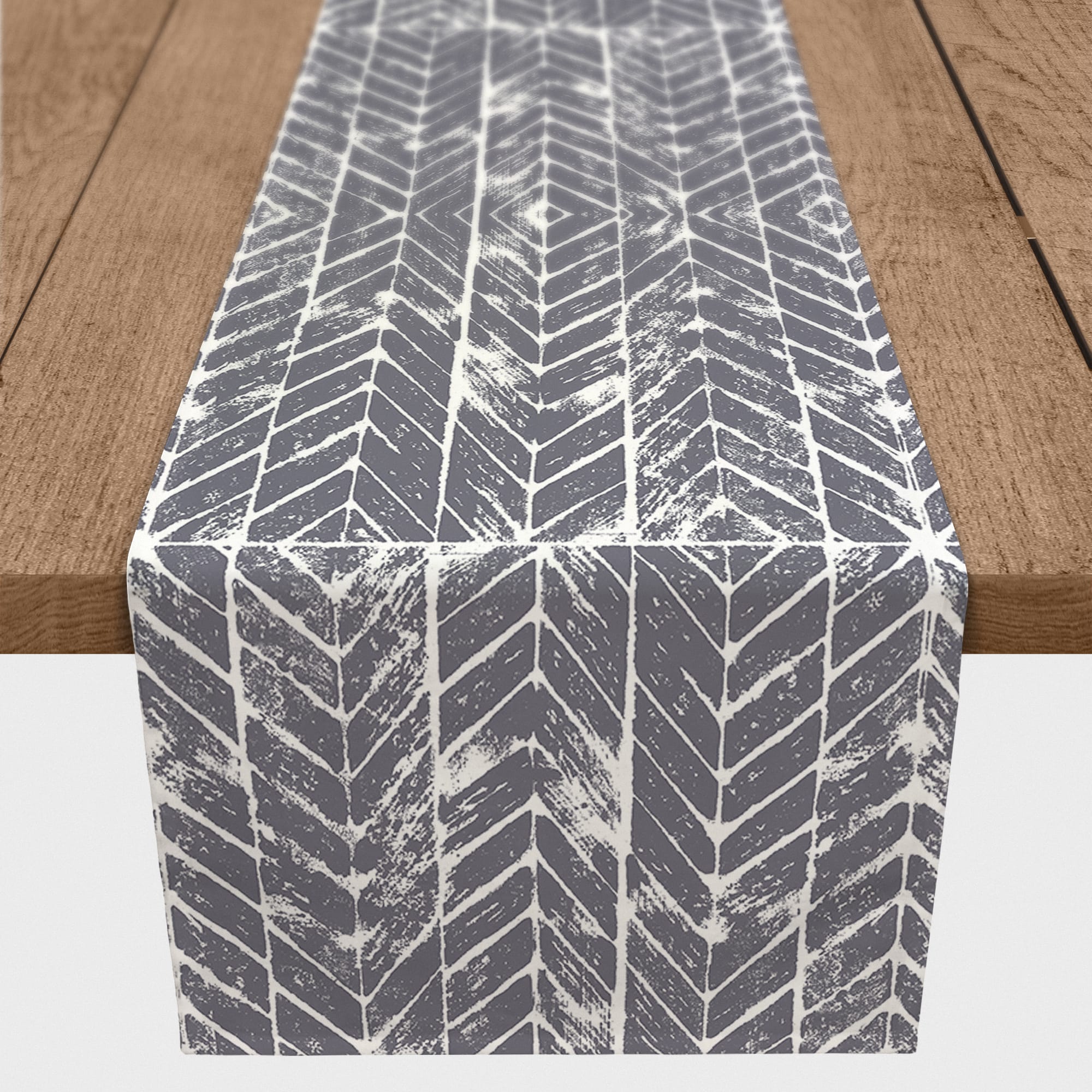 Distressed Chevron Indoor/Outdoor Table Runner